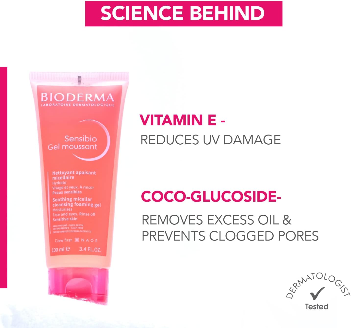 Bioderma Sensibio Gentle Soothing Micellar Cleansing Foaming Gel For Sensitive Skin(500ml)      جل بيوديرما سينسيبيو الرغوي المنظف والمهدئ اللطيف للبشرة الحساسة (500 مل)