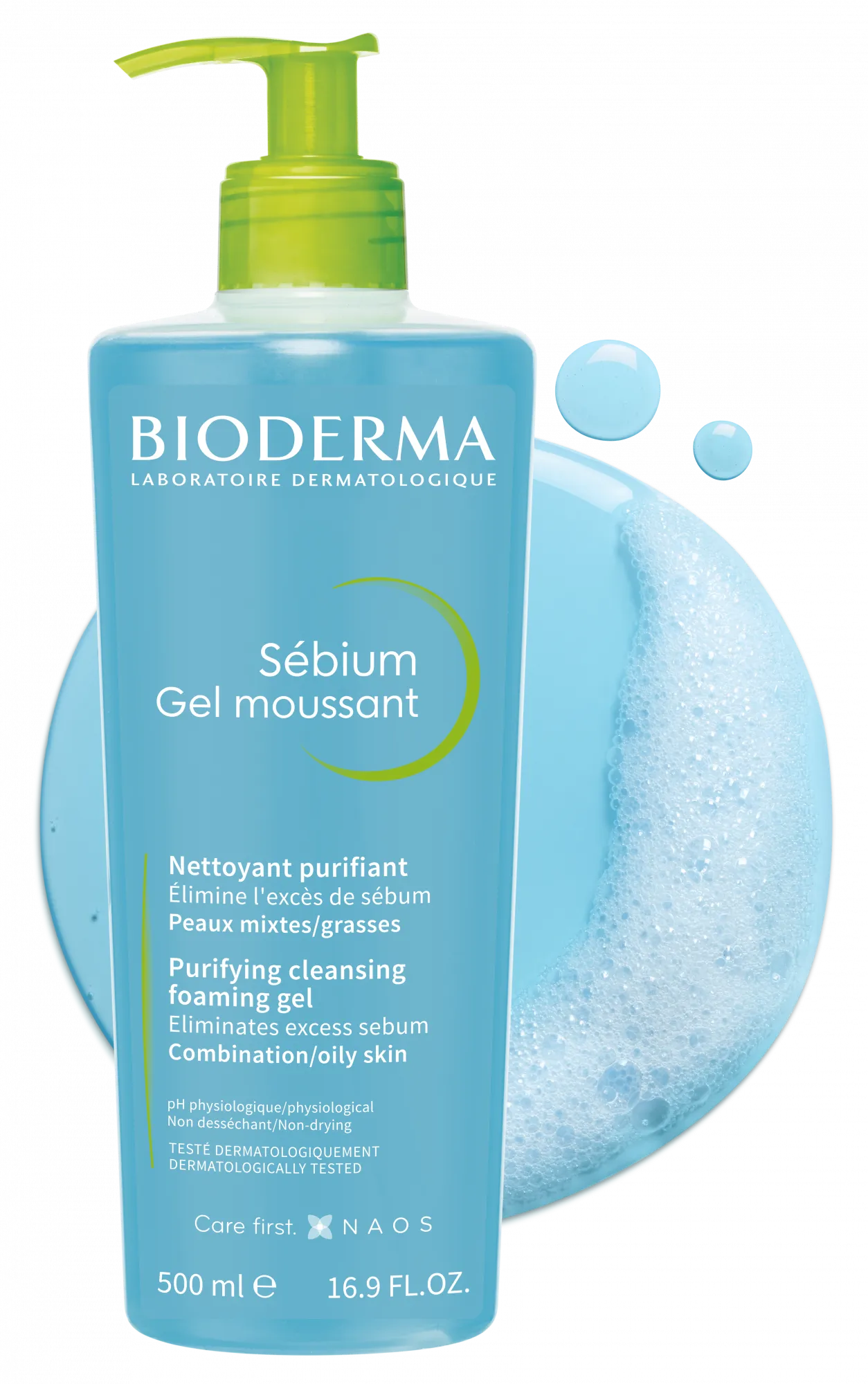Bioderma - Face Cleanser - Sébium - Makeup Removing Cleanser          بيوديرما - منظف للوجه - سيبيوم - منظف لإزالة المكياج - منقي للبشرة - غسول للوجه للبشرة المختلطة إلى الدهنية