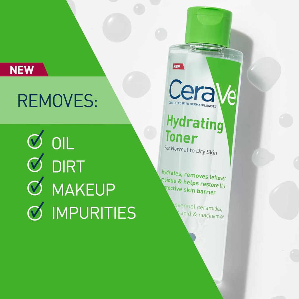 CeraVe Moisturizing Face Toner Alcohol Free with Hyaluronic Acid     تونر مرطب للوجه من سيرافي خالي من الكحول مع حمض الهيالورونيك