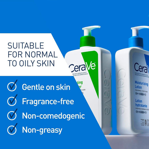 CeraVe Hydrating Cleanser 236ml + CeraVe Moisturizing Lotion 236ml (Dry Skin Bundle)