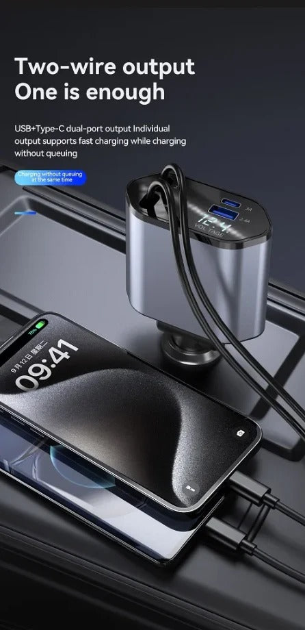 4 in 1 Retractable Charger