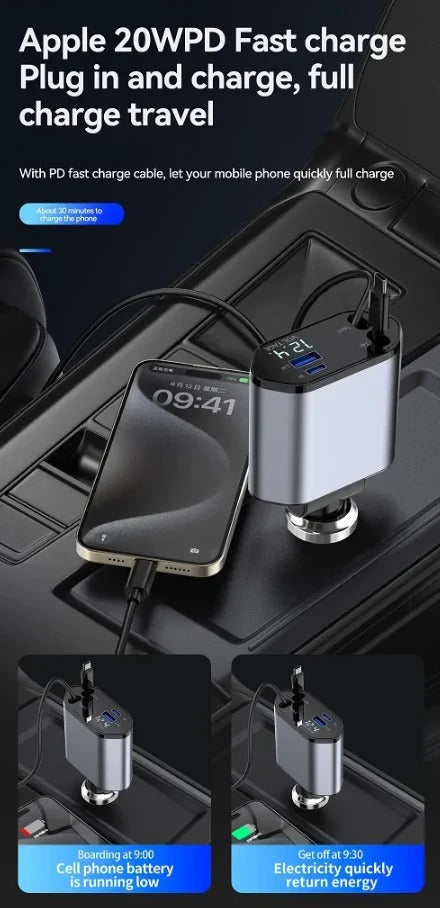 4 in 1 Retractable Charger