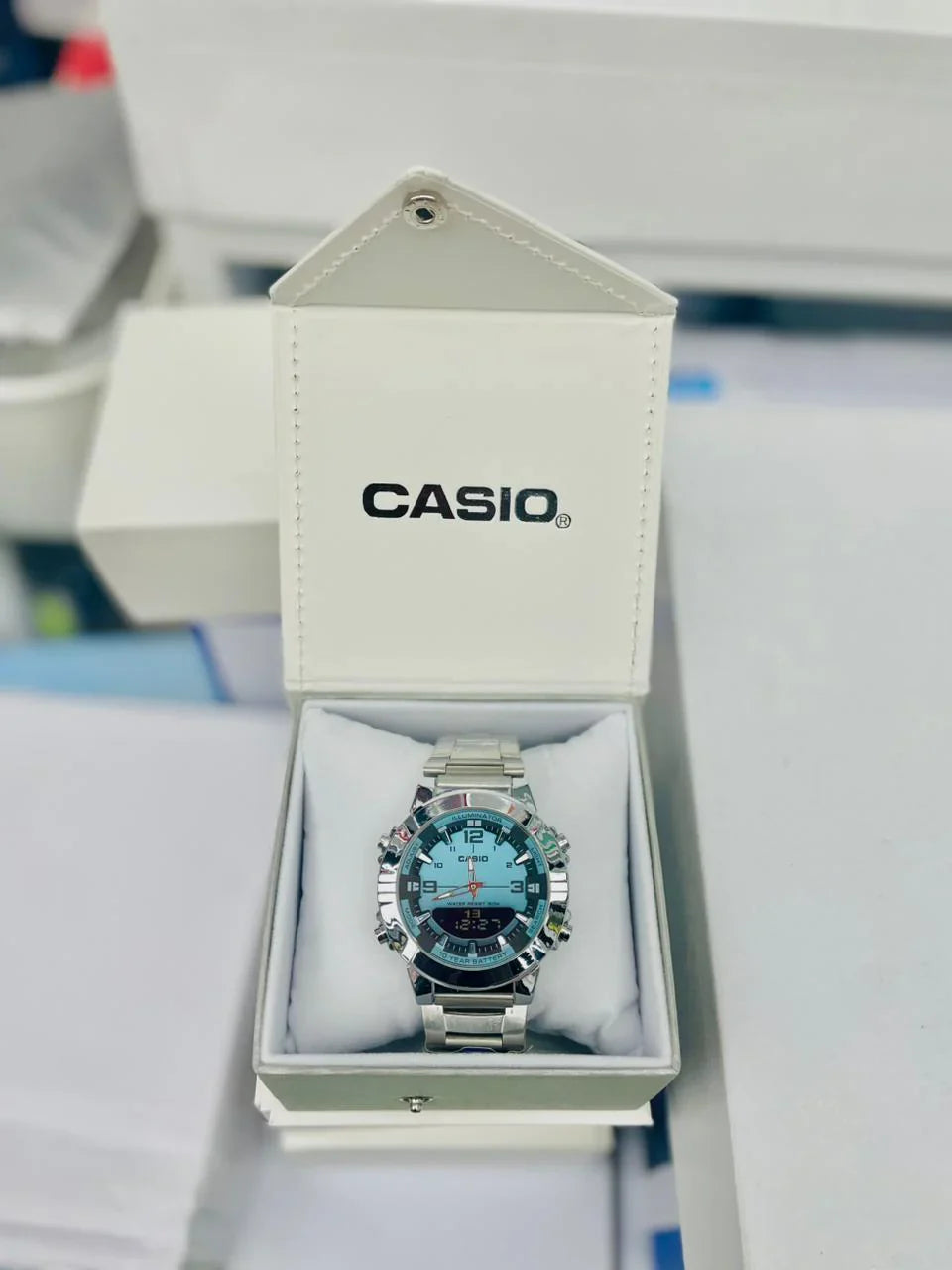Premium Casio AMW 870D Stainless Steel Band With Box